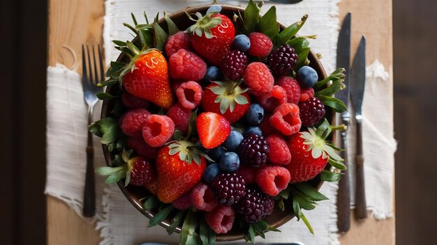 Delicious berries on the table