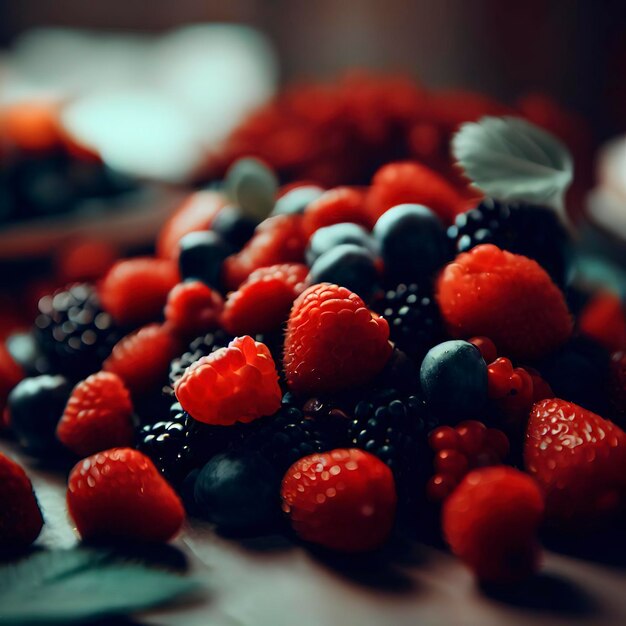 Delicious berries on the table