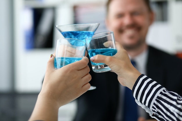 Delicious blue cocktails