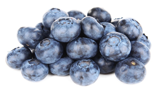 Delicious blueberries isolated on white