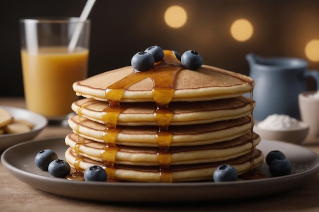 Delicious blueberry pancakes picture