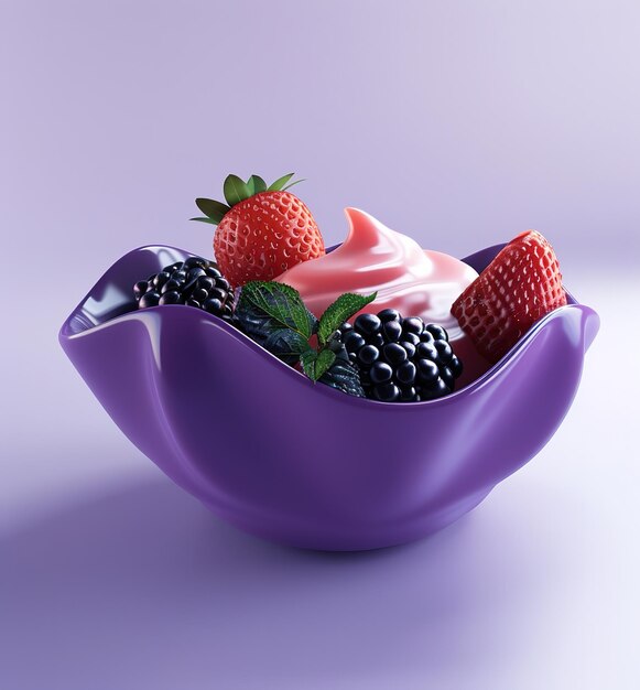 Delicious blueberry yogurt served in a bowl perfect for a healthy snack or breakfast