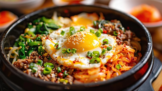 Photo a delicious bo ssam korean food generative ai