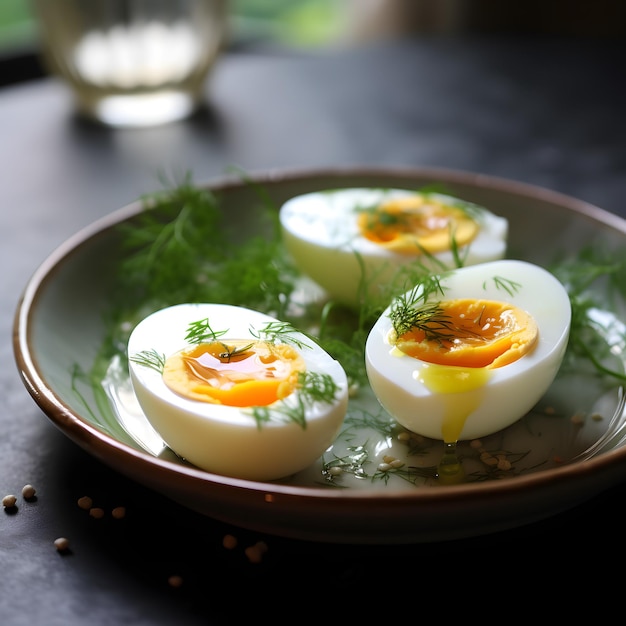 写真 美味しい煮た卵の写真