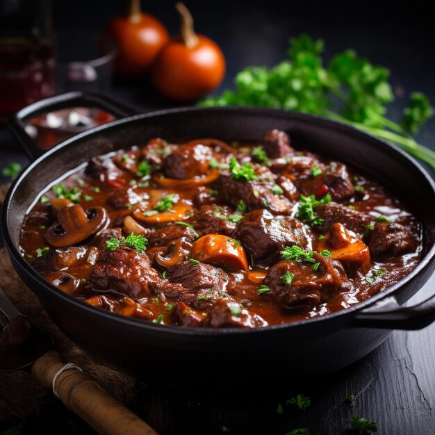 Delicious Bourguignon Beef Stew