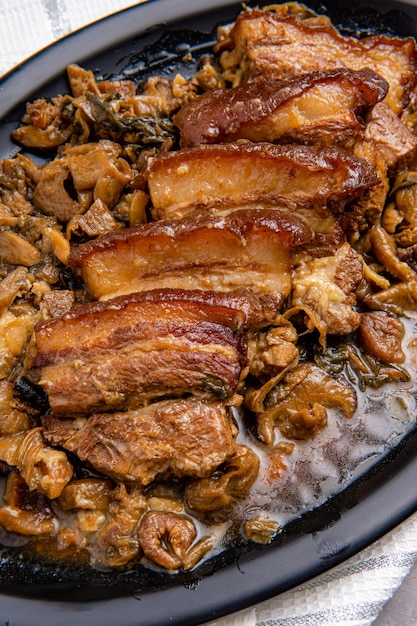 Delicious Braised pork belly or khau bak 

Khau bak is Chinese traditional cuisine