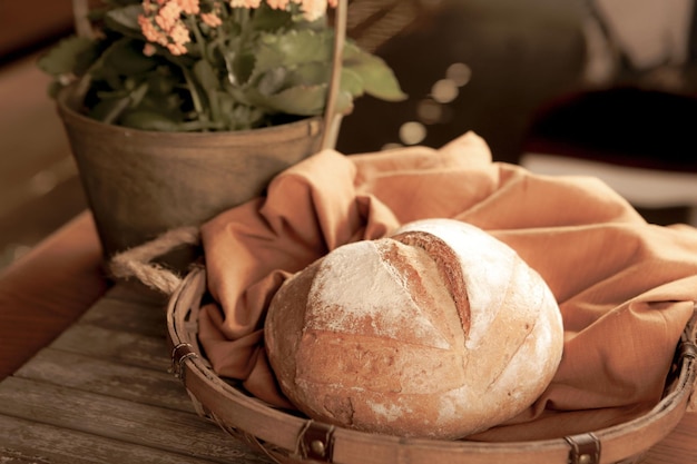 Delicious bread on the table