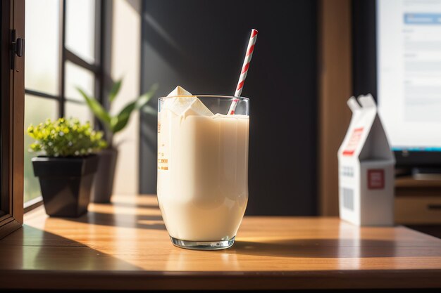 맛있는 아침 식사 우유 음료 영양 건강 좋아하는 음료 우유 바탕 화면 배경