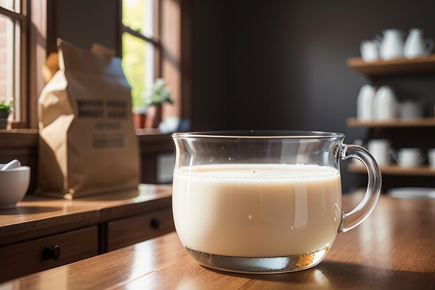 写真 おいしい朝食ミルクドリンク栄養健康お気に入りドリンクミルクの壁紙の背景