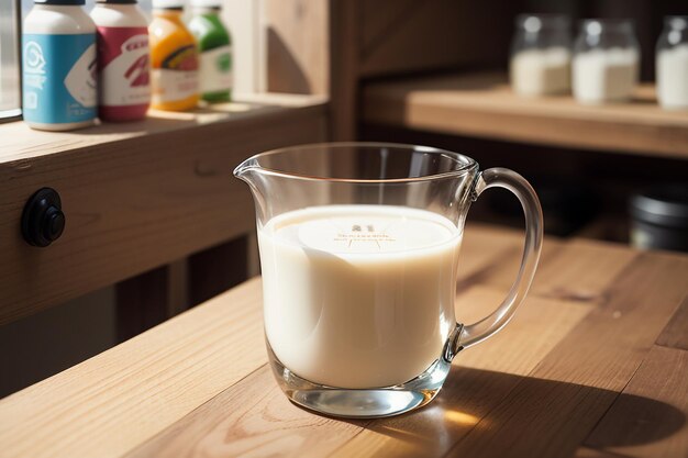 Foto deliziosa colazione latte bevanda nutrizione salute bevanda preferita latte sfondo carta da parati