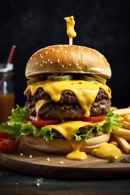 Photo delicious burger