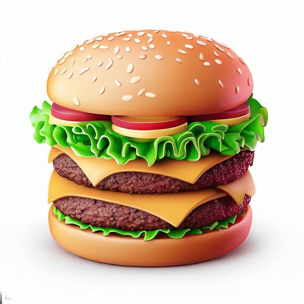 Delicious burgers png transparent background Generative AI