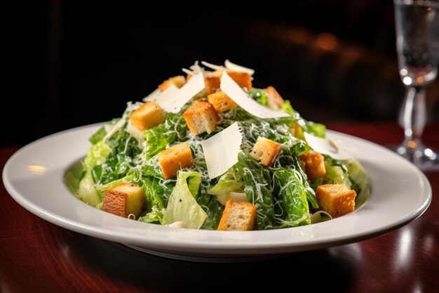 Photo delicious caesar salad bliss