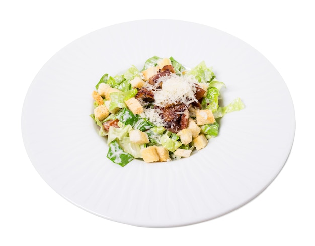 Photo delicious caesar salad with duck leg