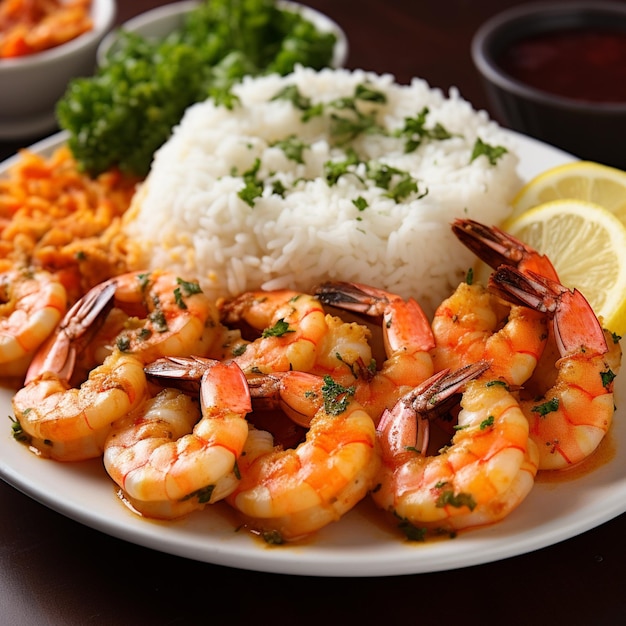 Delicious Cajun Shrimp Prawns Seafood