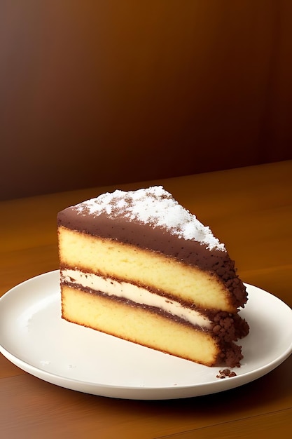 Foto deliziosa torta sul piatto