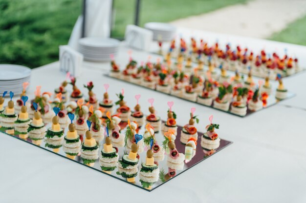 Delicious canapes as event dish