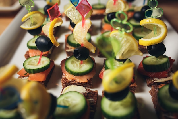 Delicious canapes as event dish