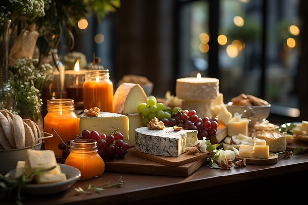 Premium Ai Image Delicious Cheese Board Premium Ai Image Delicious Cheese Board