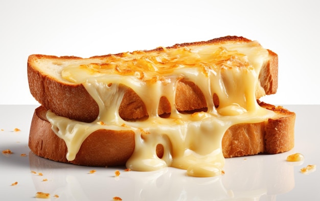 Delicious Cheese Melt on White background