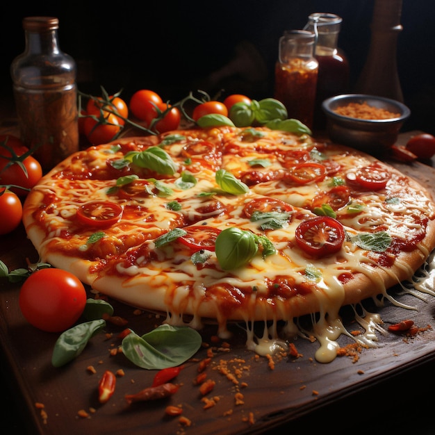 Photo delicious cheese pizza