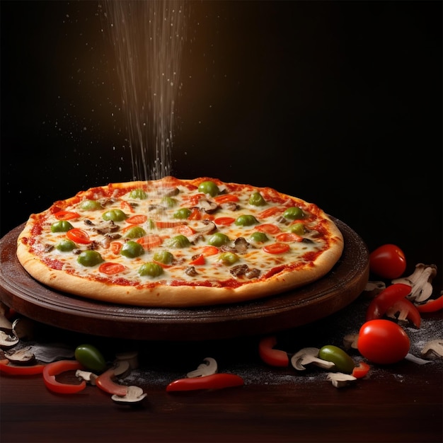 Delicious cheese and spicy pizza hot n spice pizza