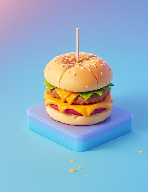 Delicious cheeseburger generative ai