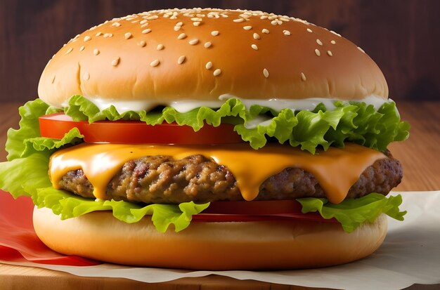 Delicious cheeseburger