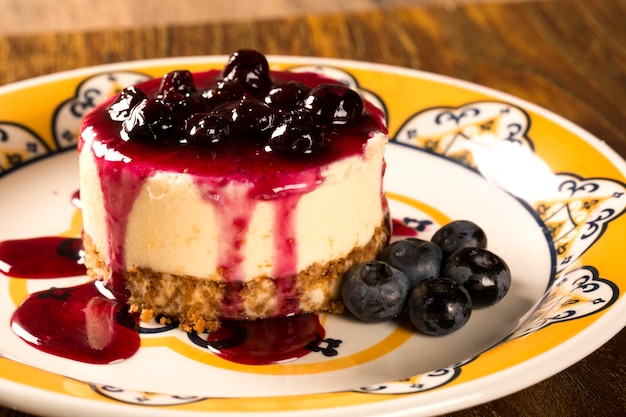 Delicious cheesecake with berries