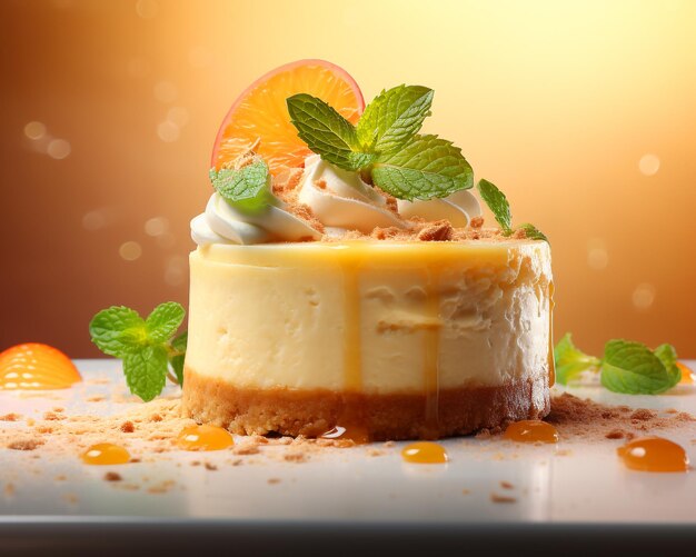 Delicious Cheesecake with Bright Background