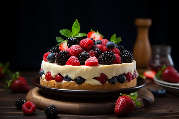 Вкусный сырный торт со свежими ягодами Идеальный десерт для любого случая