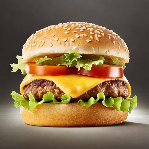 Delicious Cheesy Zinger Burger generate Ai