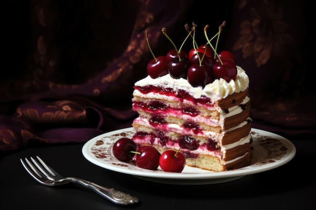 Delicious Cherry Topped Cake