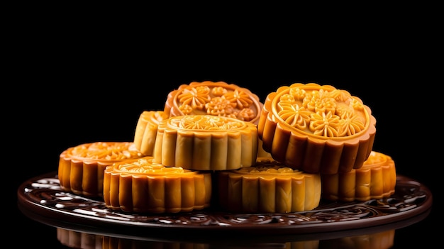 Delicious Chinese traditional festival Midautumn festival food moon cake