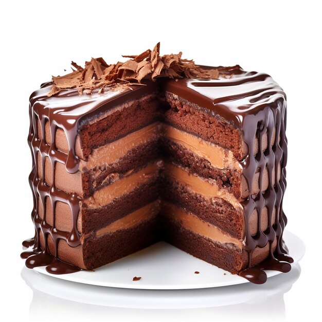 A delicious chocolate cake brown bakery cake