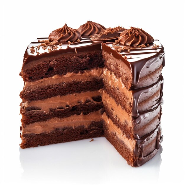 Photo a delicious chocolate cake brown bakery cake