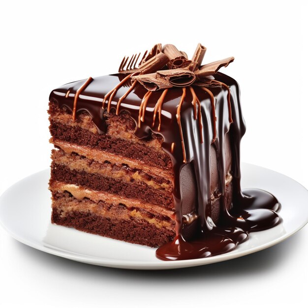 Вкусный шоколадный торт, коричневый пекарский торт.
