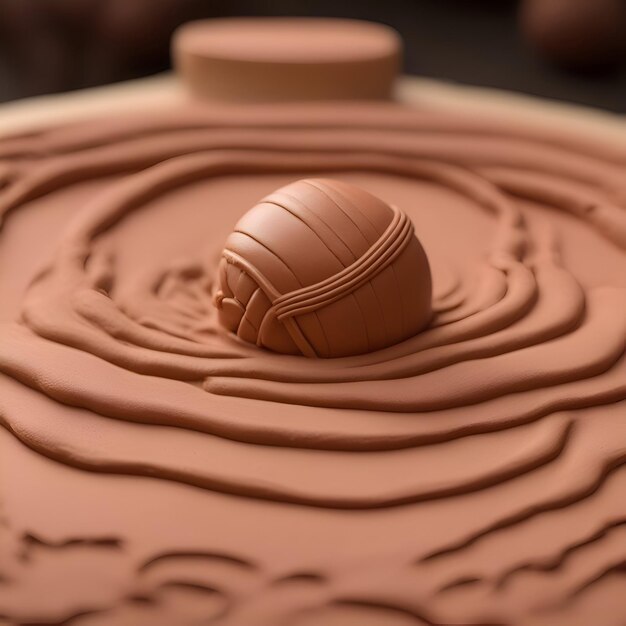 Фото Вкусный шоколадный торт крупным планом из шоколадных трюфелей
