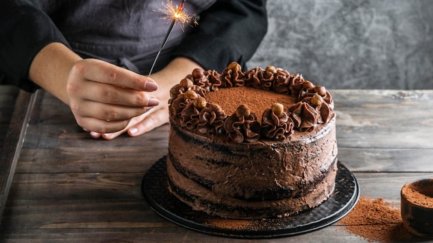 Delicious chocolate cake