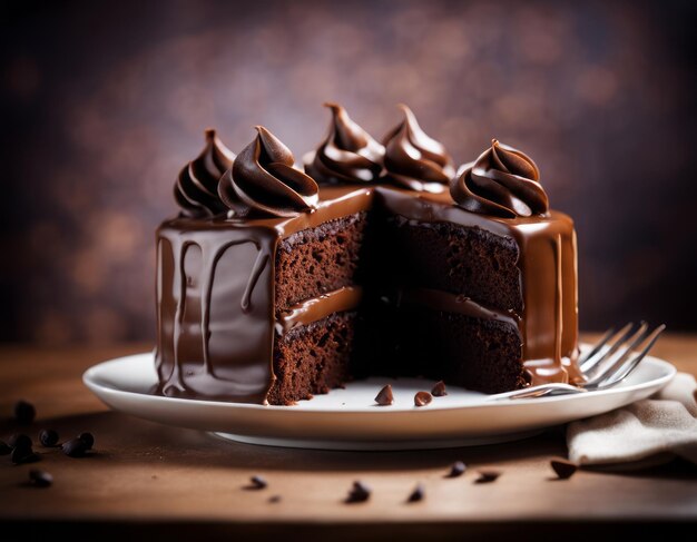 Delicious chocolate cake