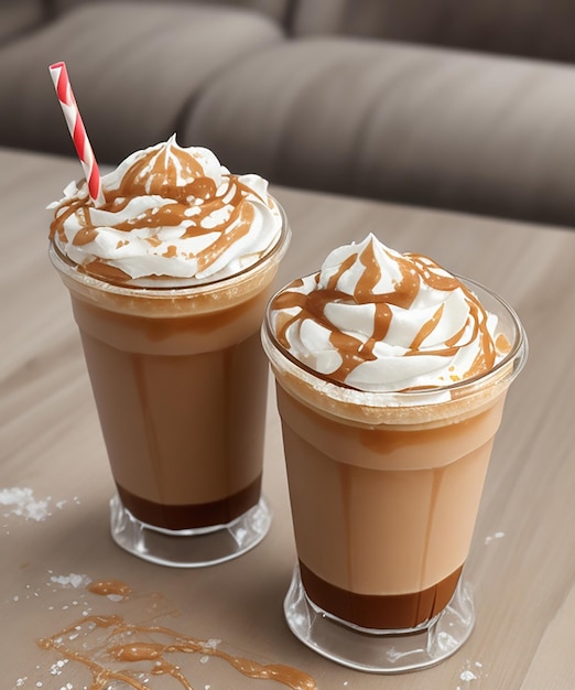 Delicious chocolate Caramel Frappe