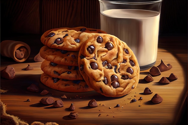 Delicious Chocolate Chip Cookies food