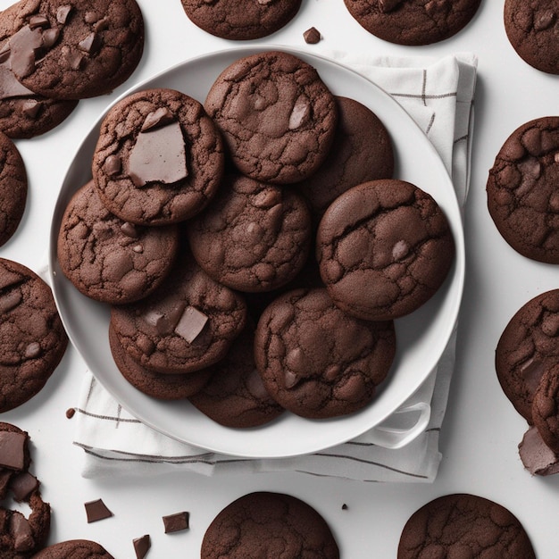 A delicious chocolate cookie photography