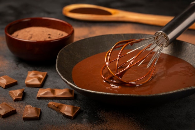 美味しいチョコレートガナッシュホットチョコレート