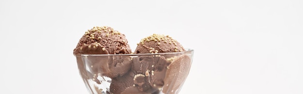 delicious chocolate ice cream glass