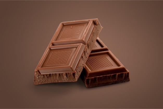 Delicious chocolates isolated on background