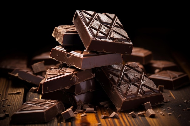 Delicious chocolates isolated on background