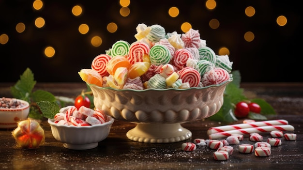 Delicious Christmas Candy Mix with a Variety of Festive Colors and Flavors Perfect Sugar Treat