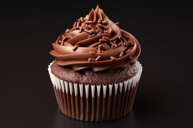 Delicious cocoa cupcake