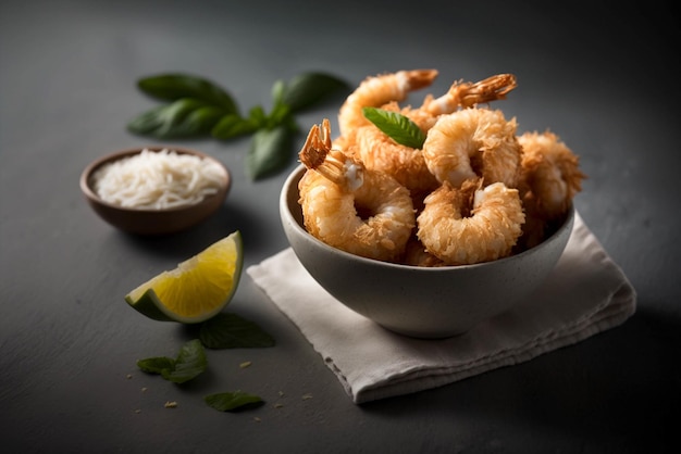 Delicious Coconut Shrimp on a table